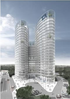 Projekt Sky Office u Zagrebu koji je danas u visokom stupnju izgradnje